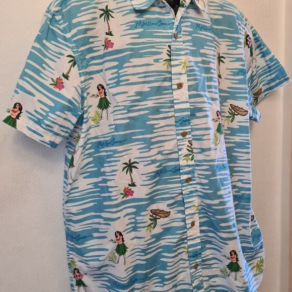 Maui & sons Hawaiian shirt size XL short sleeve beach holiday surf - Picture 4 of 9